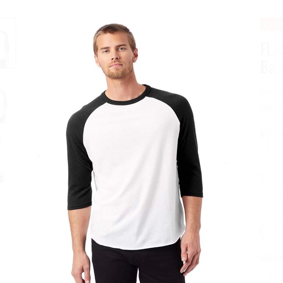 Alternative Other - NWOT Alternative Black & White Baseball Tee XL